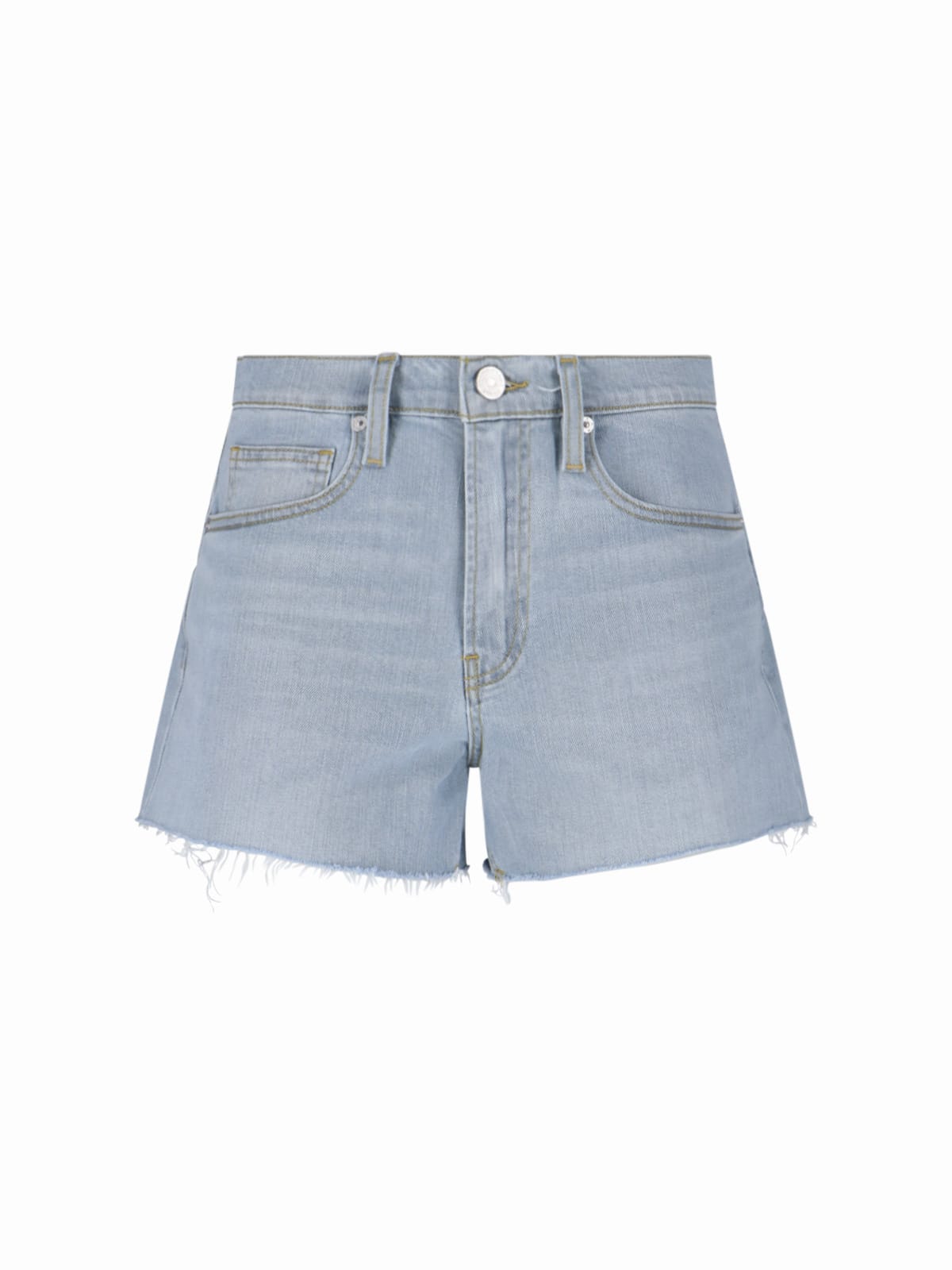Shop Frame Le Brigette Shorts In Light Blue