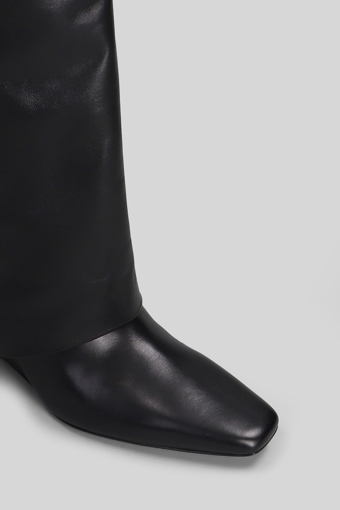 Simkhai Quinn Low Heels Boots In Black Leather In Black