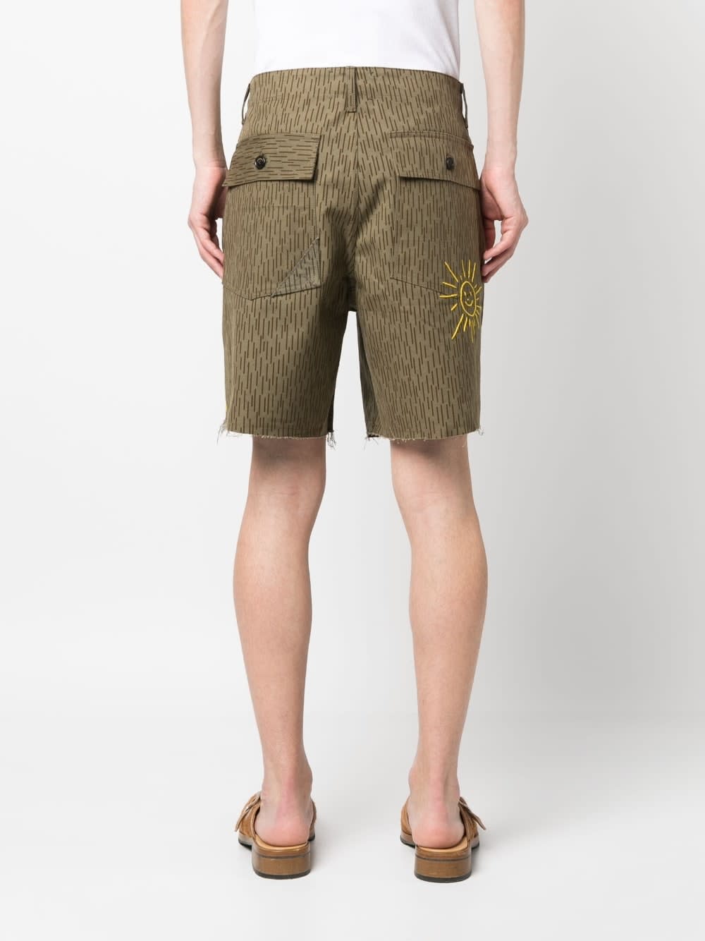 President's Camouflage Print Shorts In Brown
