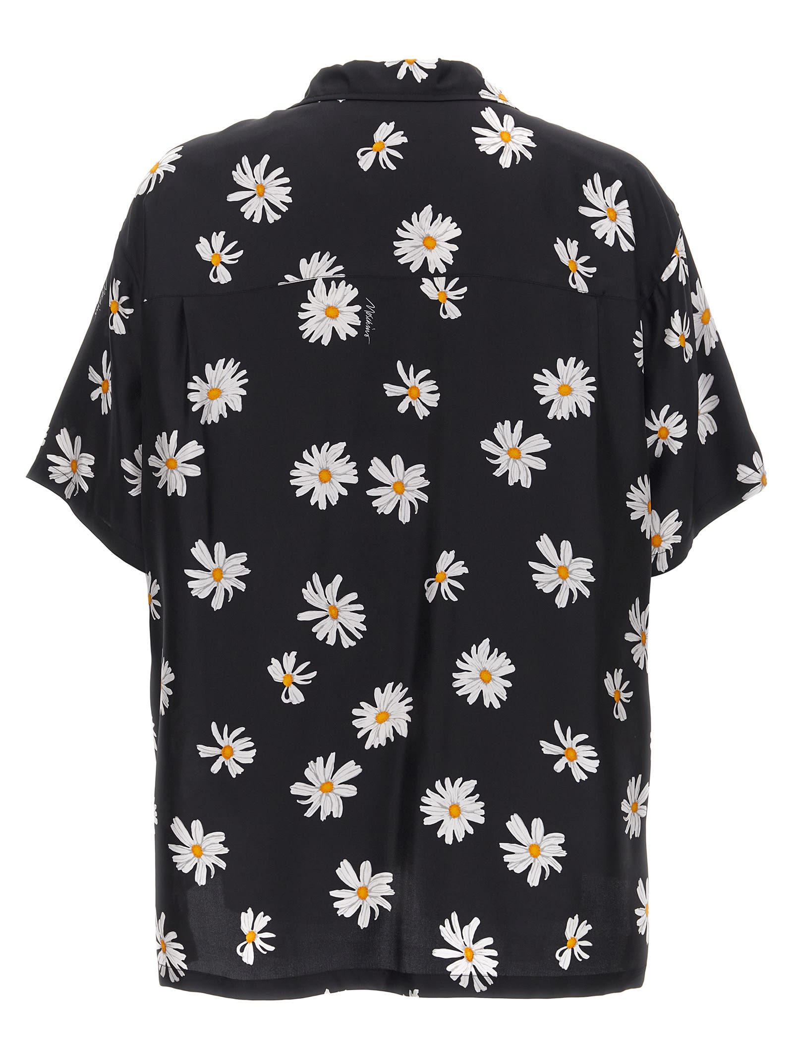 Moschino Twill Shirt Allover Daisy In Black