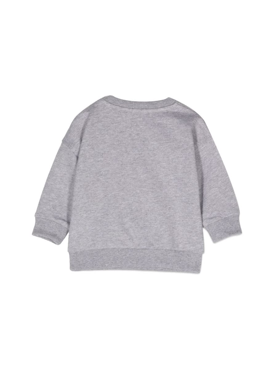 Shop Moschino Teddy Bear Crewneck Sweatshirt In Grey