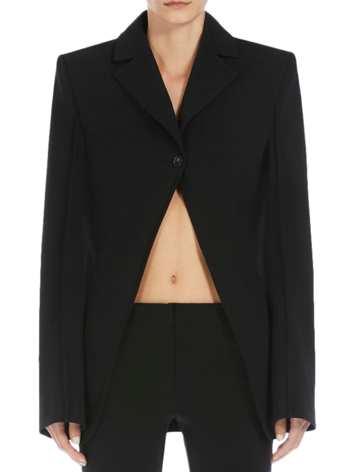 Sportmax Single-breasted Blazer In Stretch Viscose