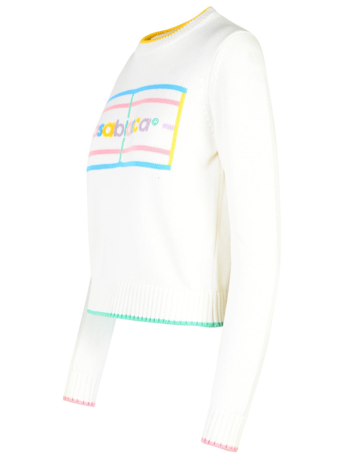 CASABLANCA WHITE COTTON SWEATER 