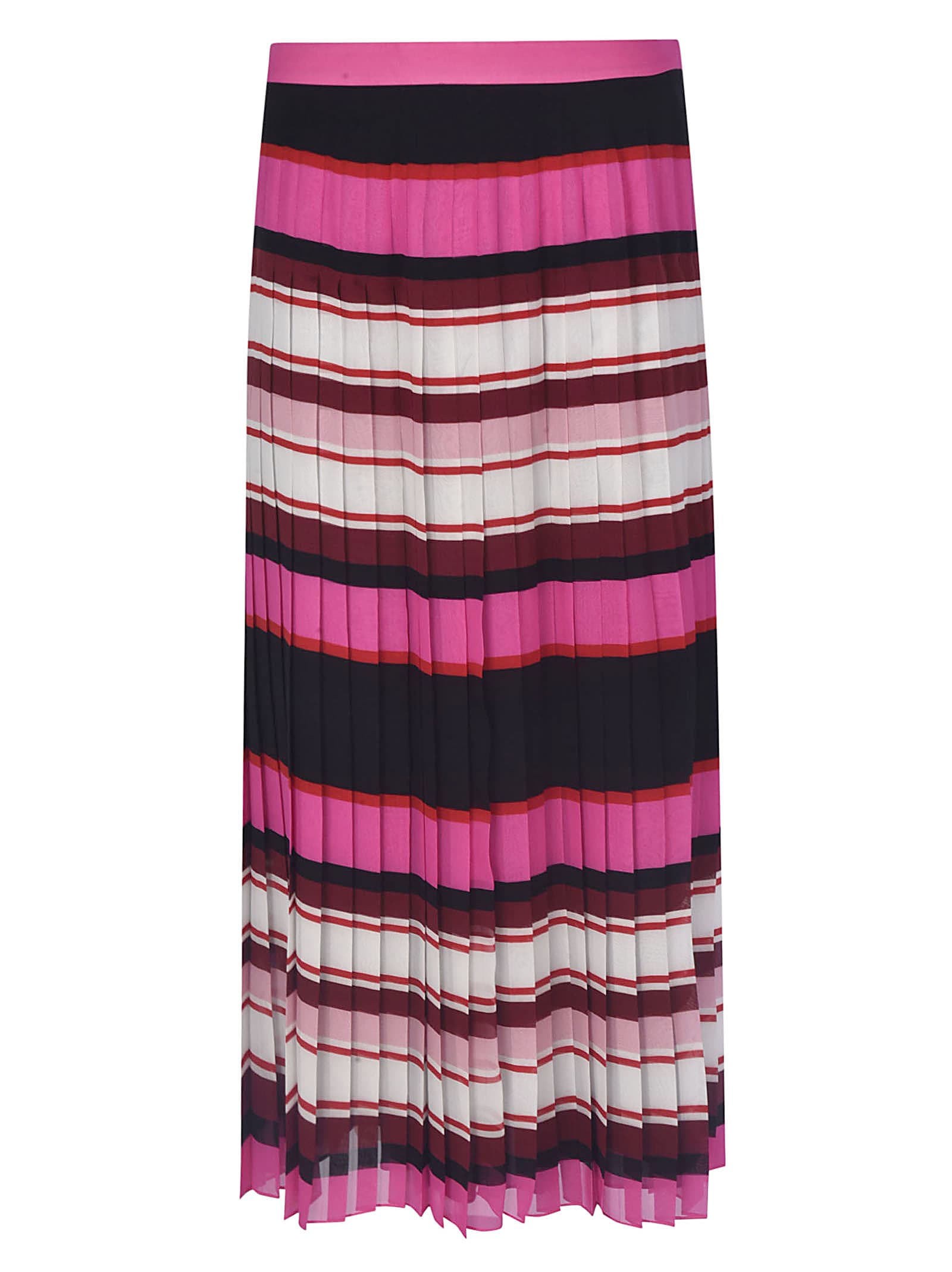 VALENTINO PLEATED STRIPED SKIRT,11258828
