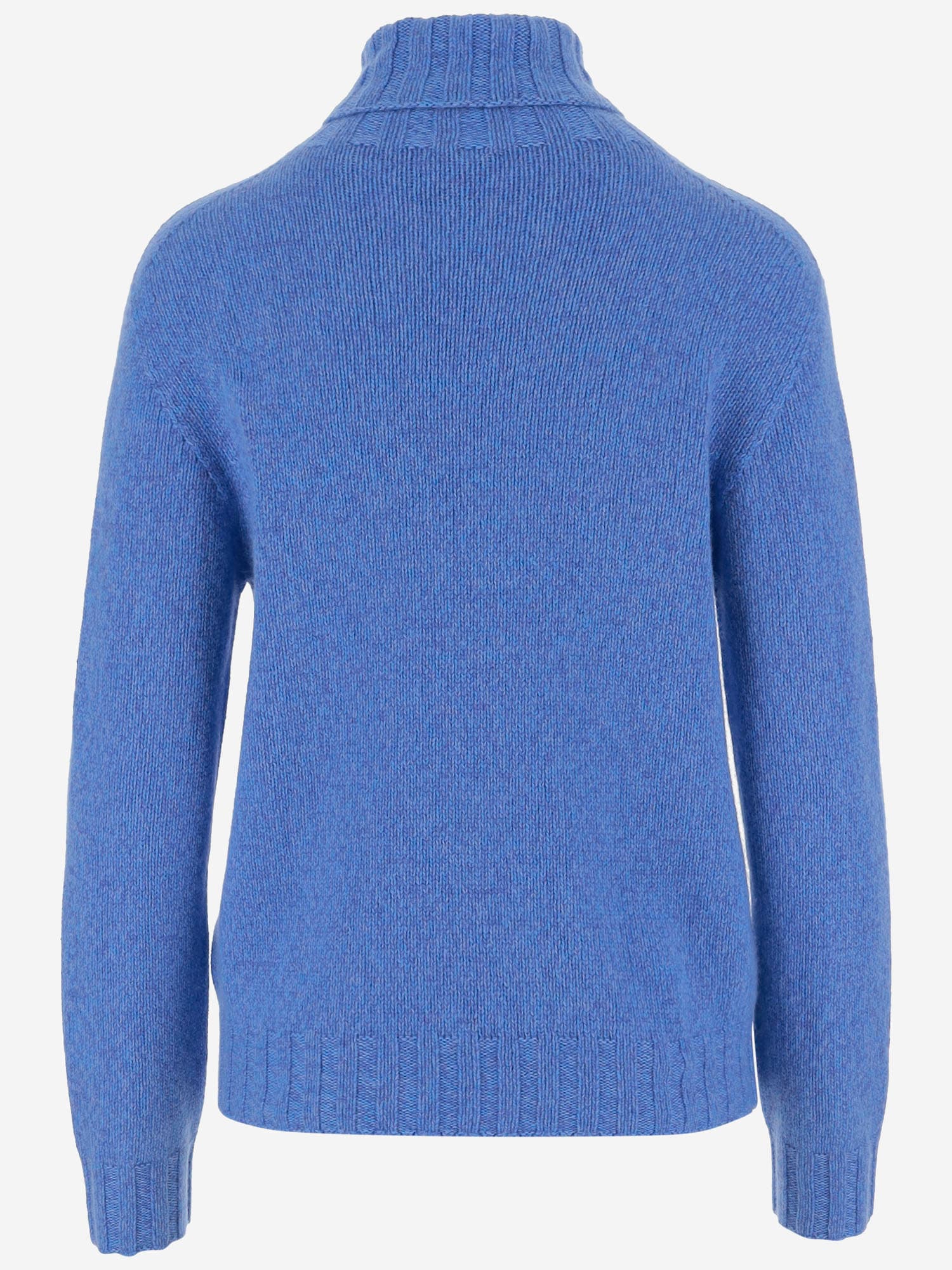 Oliver Lattughi High-neck Ribbed Sweater In Blue