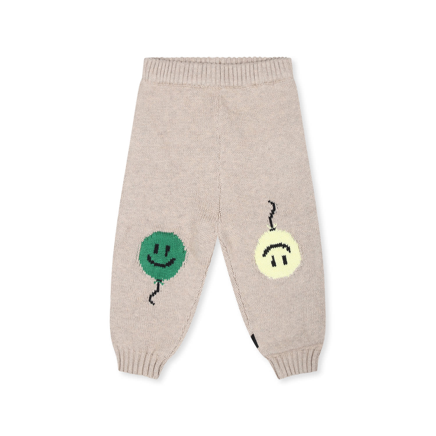 Molo Beige Trousers For Baby Boy With Smiley Ballon In Neutral