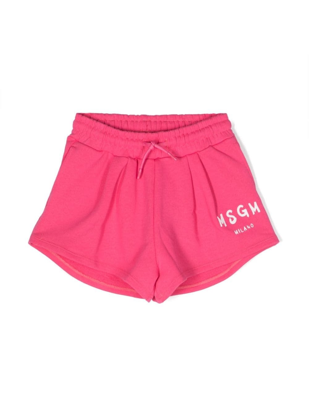 Shop Msgm Shorts Con Stampa In Fucsia