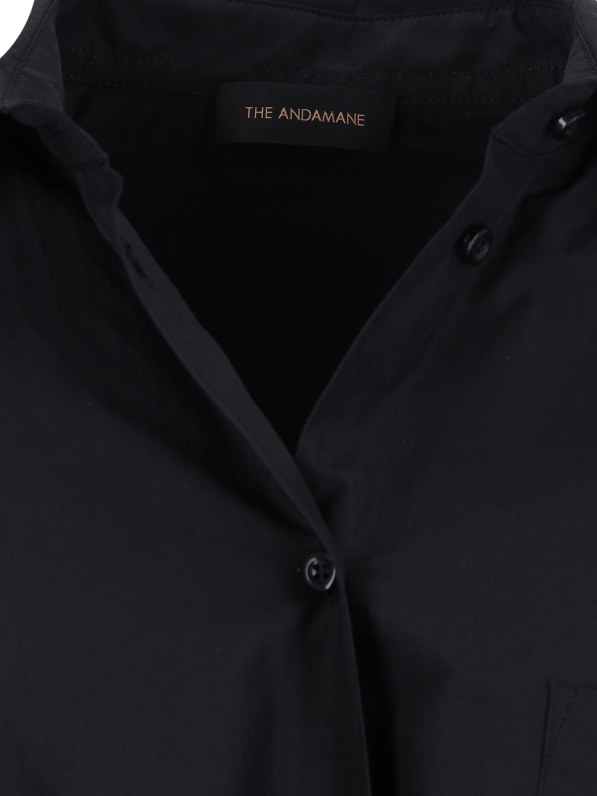 The Andamane Structured Collar Long Sleeves Chest Pocket In Black