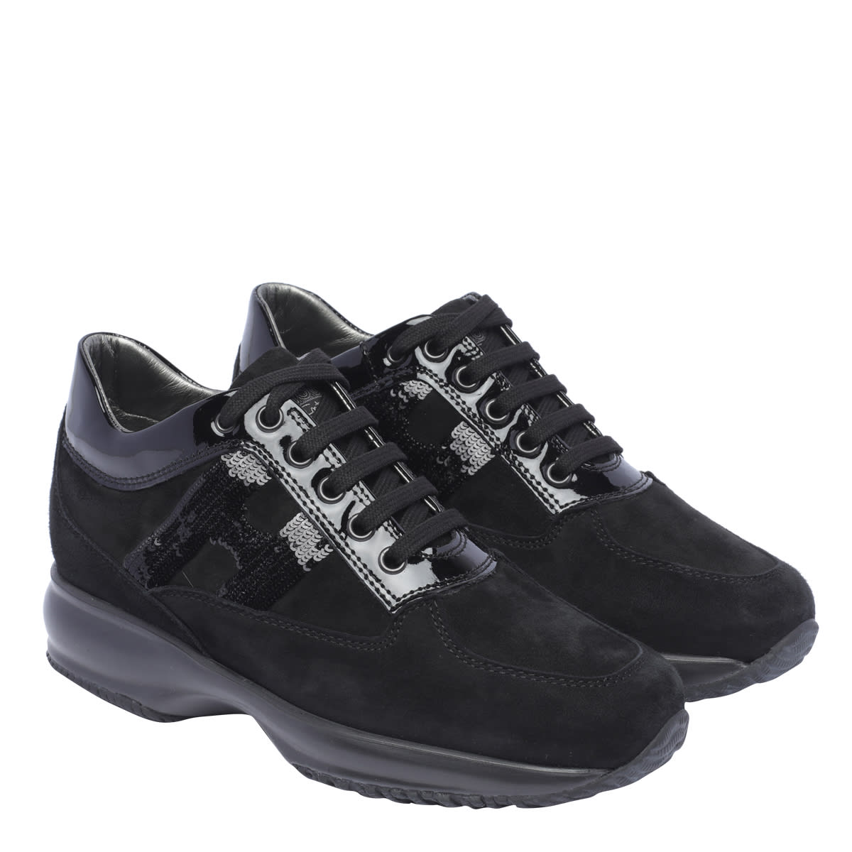 Shop Hogan Sneakers Interactive In Black