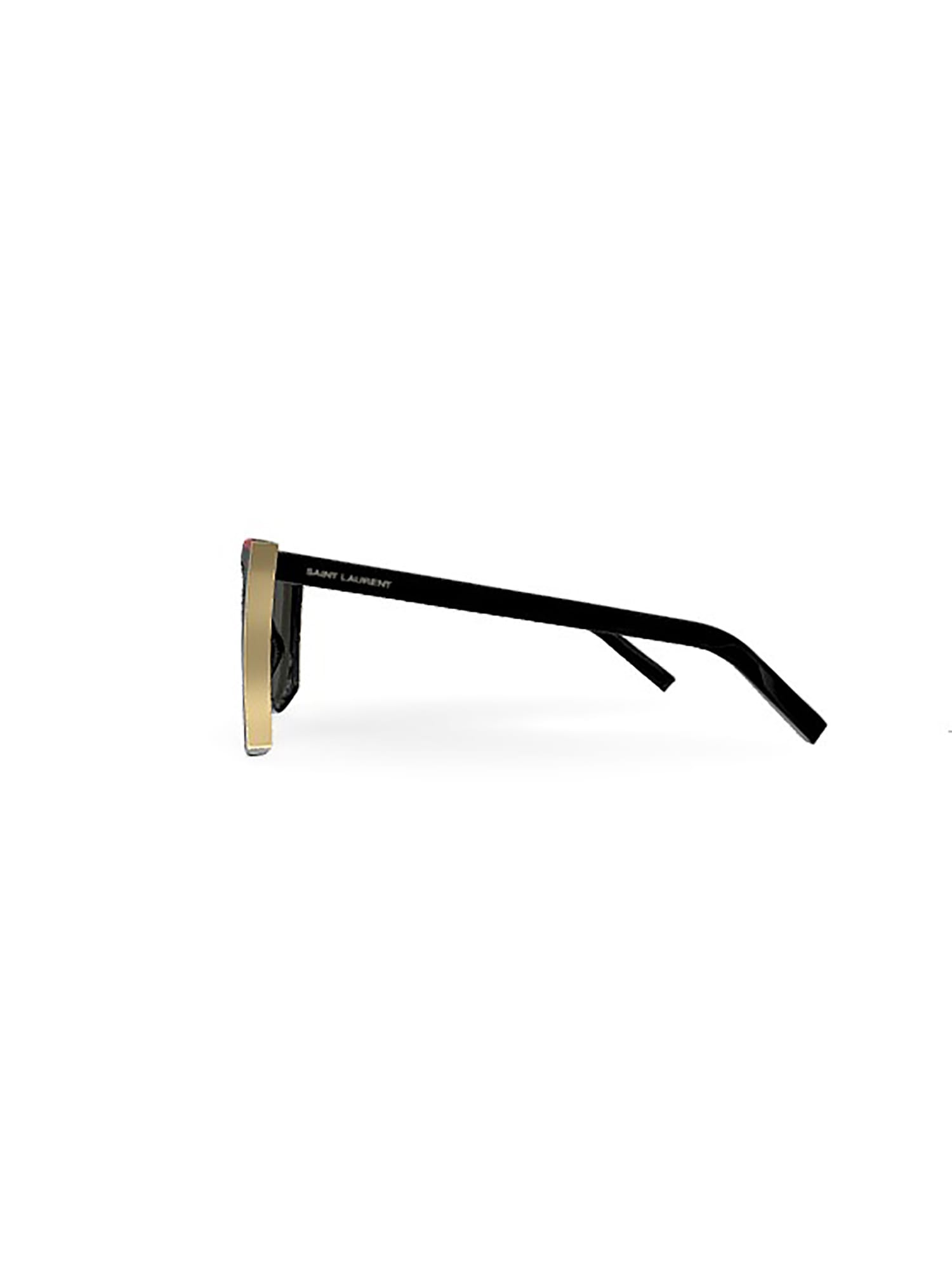 Shop Saint Laurent Sl 539 Paloma Sunglasses In Black Black Grey