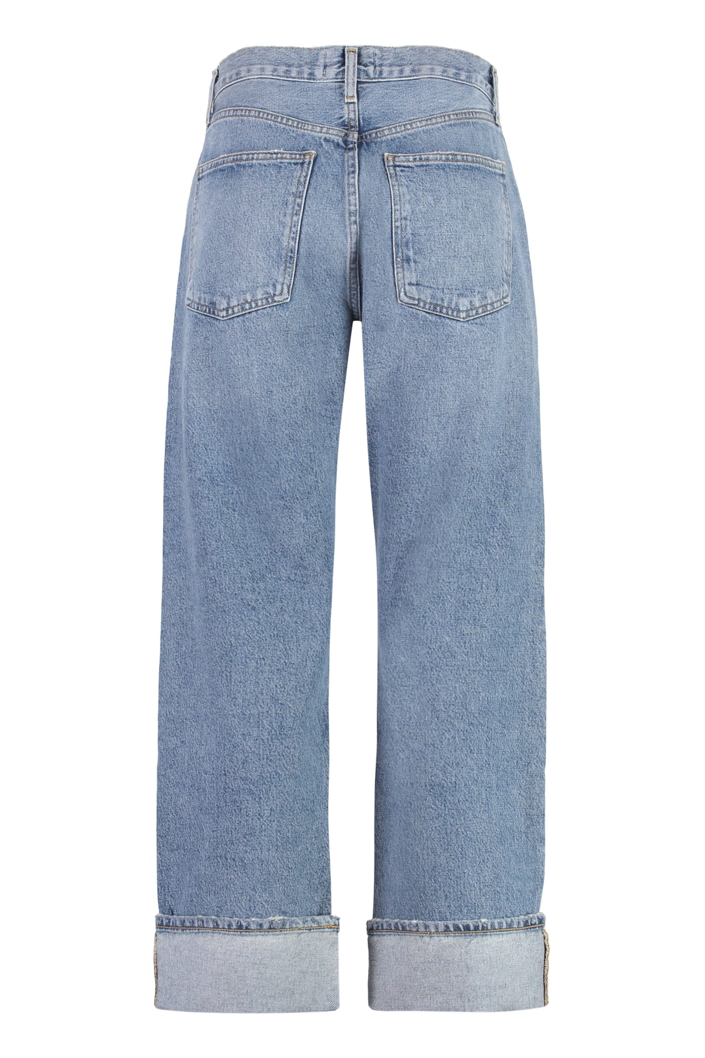 Shop Agolde Fran Straight Leg Jeans In Denim