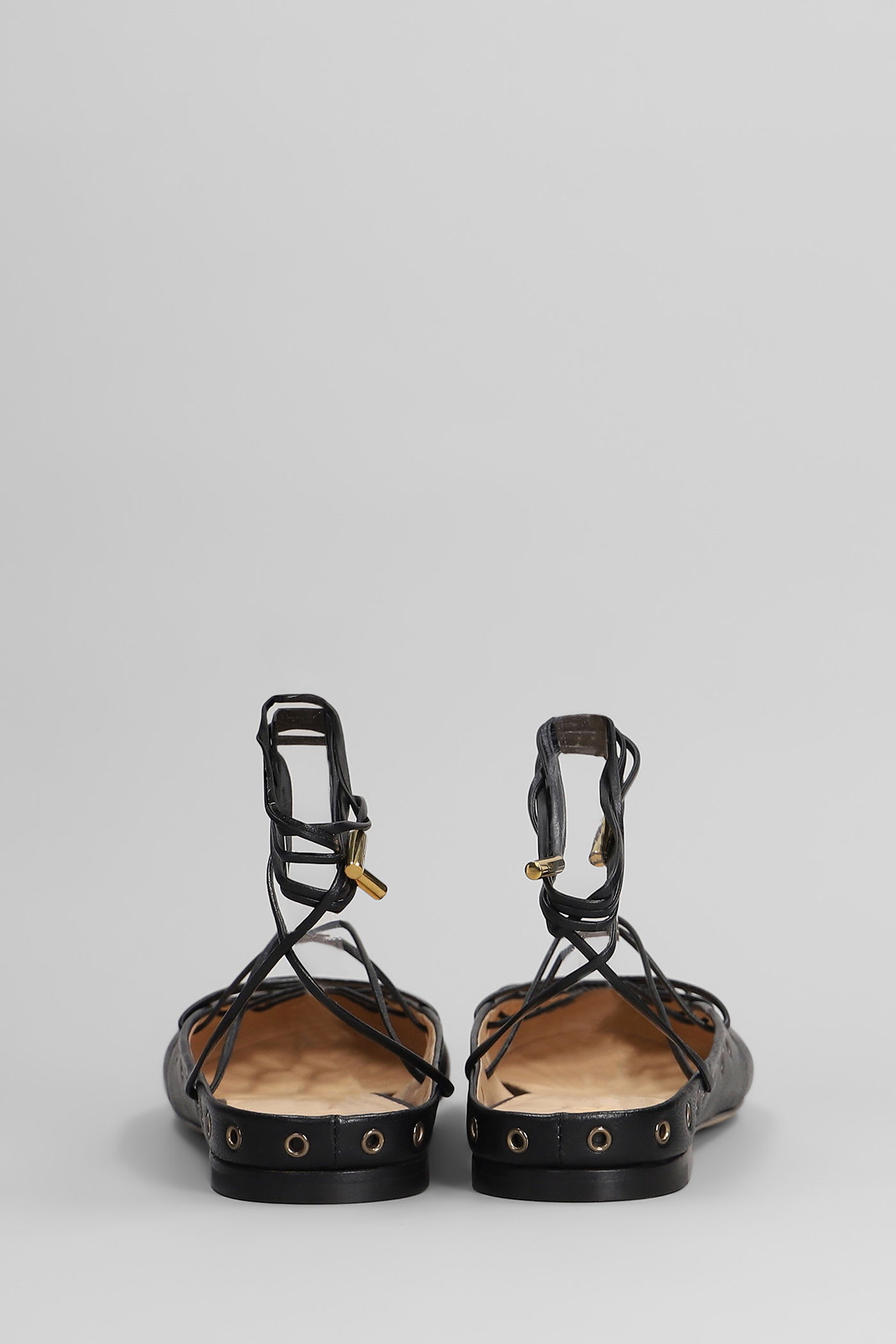 Chloé Ghillies Leather Ballerina Flat In Black