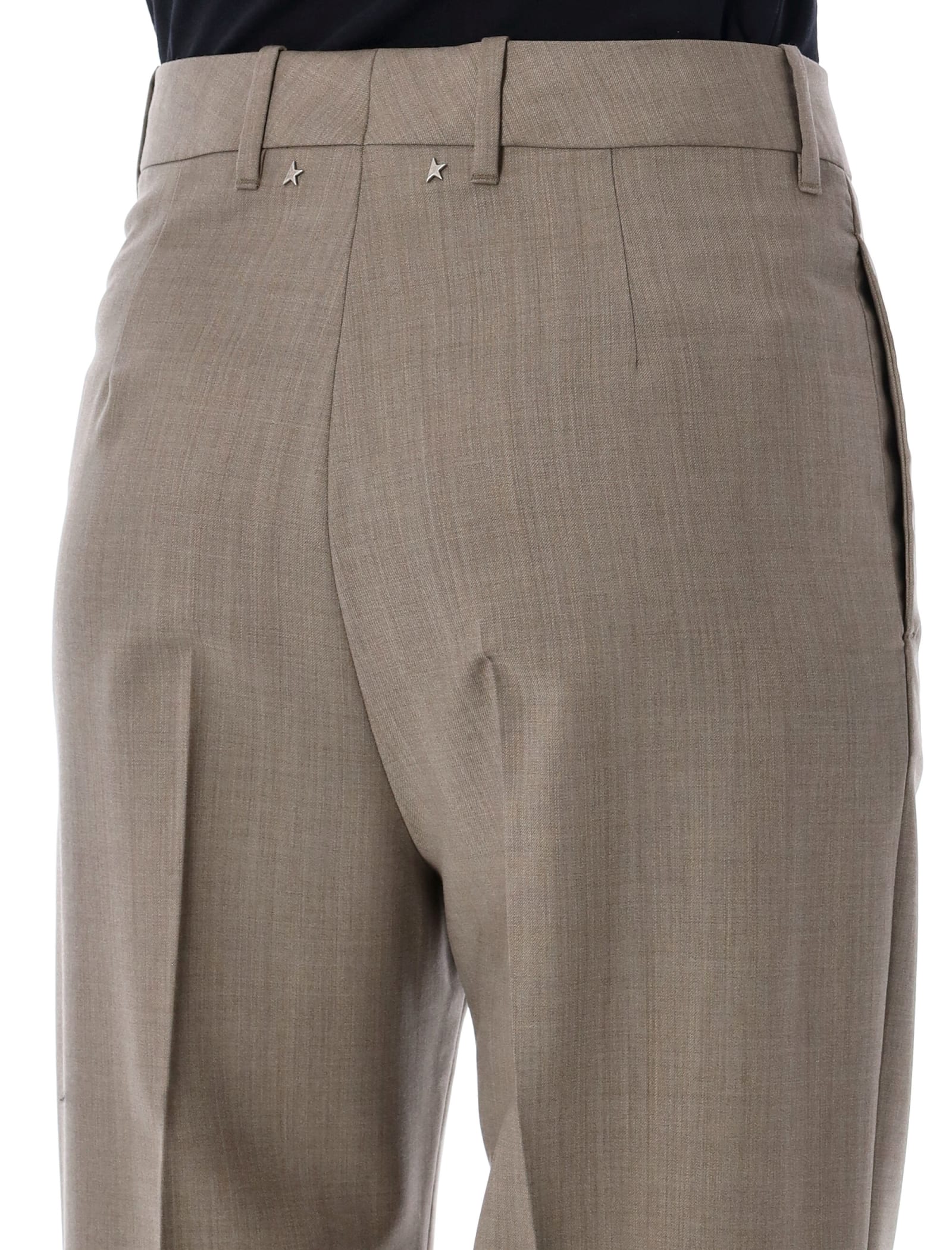 Golden Goose New Relaxed Virgin Wool Trouser In Beige