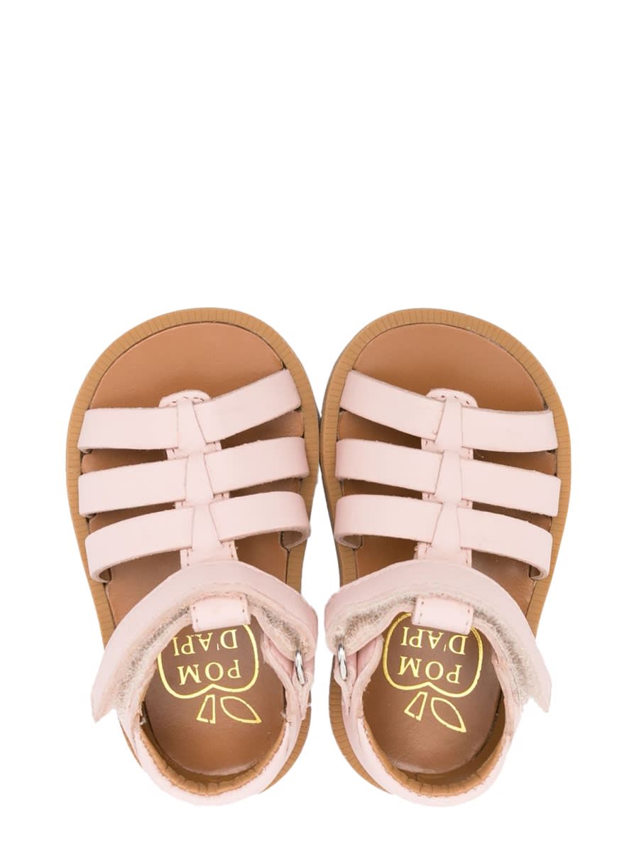 Pom D'api Poppystrap Nappa Poudre In Grey