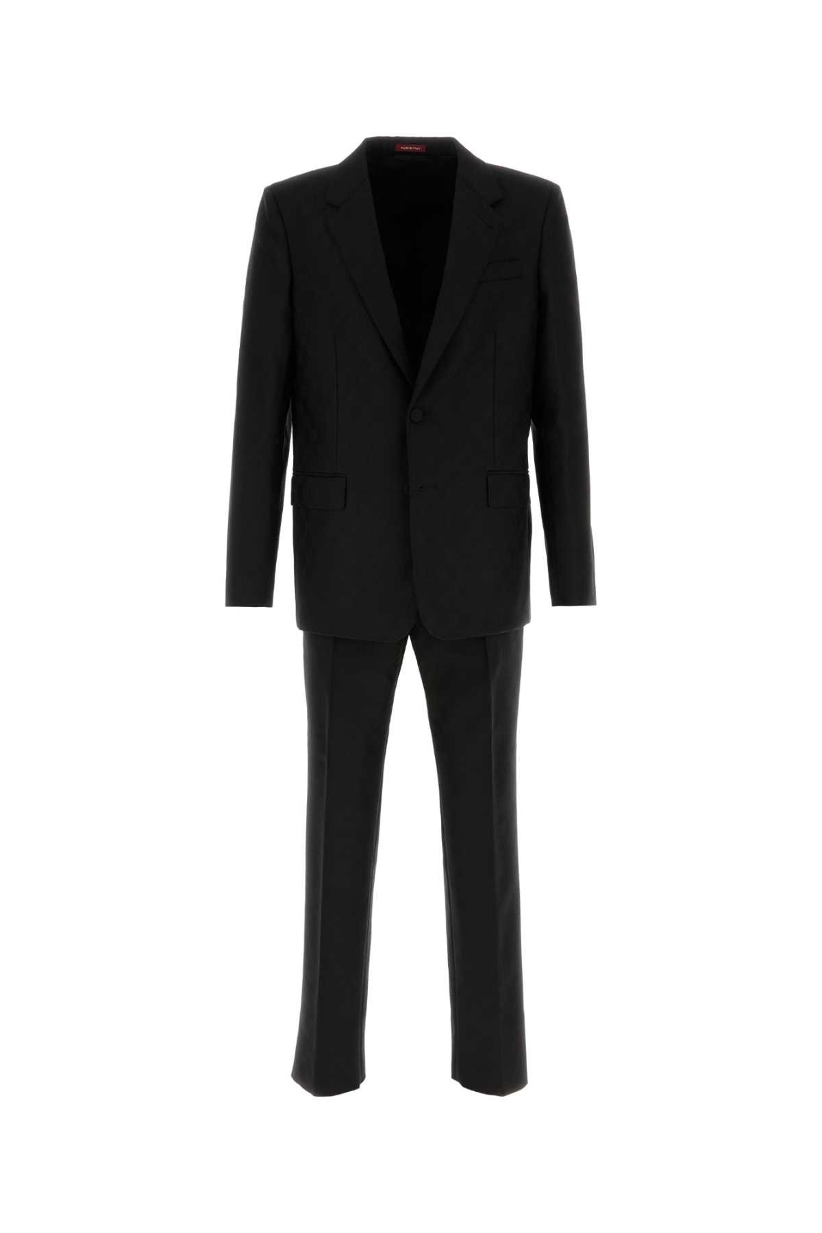 Shop Gucci Black Wool Suit In Neronero