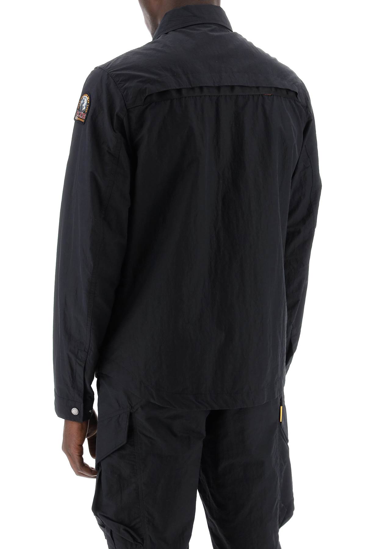 Shop Parajumpers Rayner Overshirt In Nylon In Black (black)