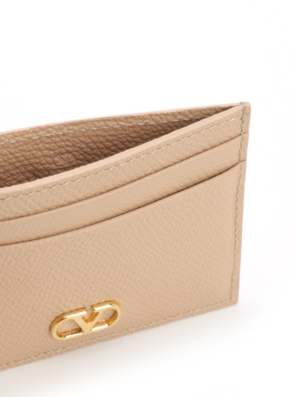 Valentino Vlogo Signature Card Holder In Neutral