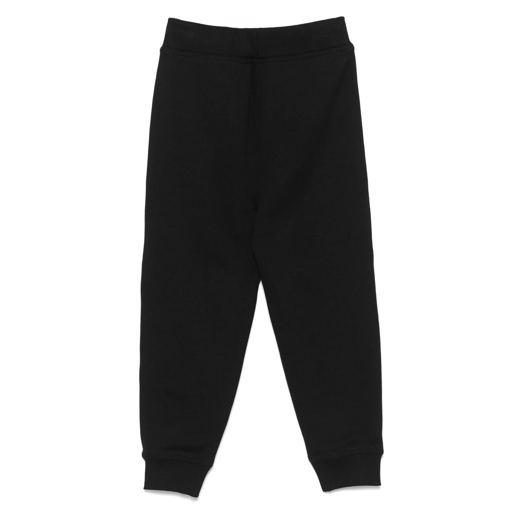 Burberry Kids Cotton Sports Trousers In Black