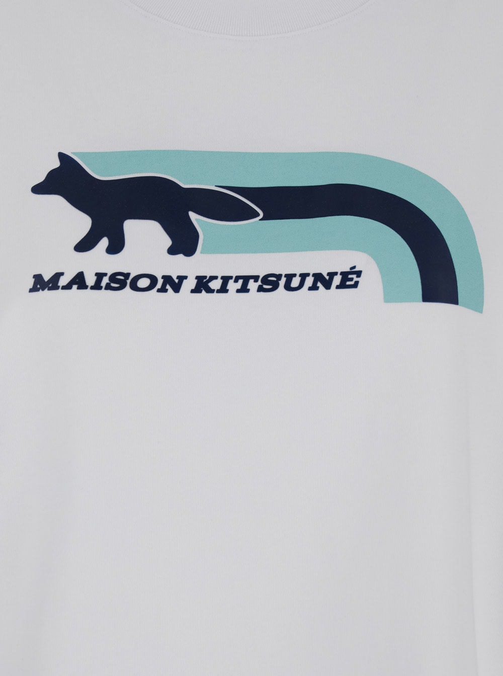 Maison Kitsuné Flash Fox Relaxed Tee-shirt In White