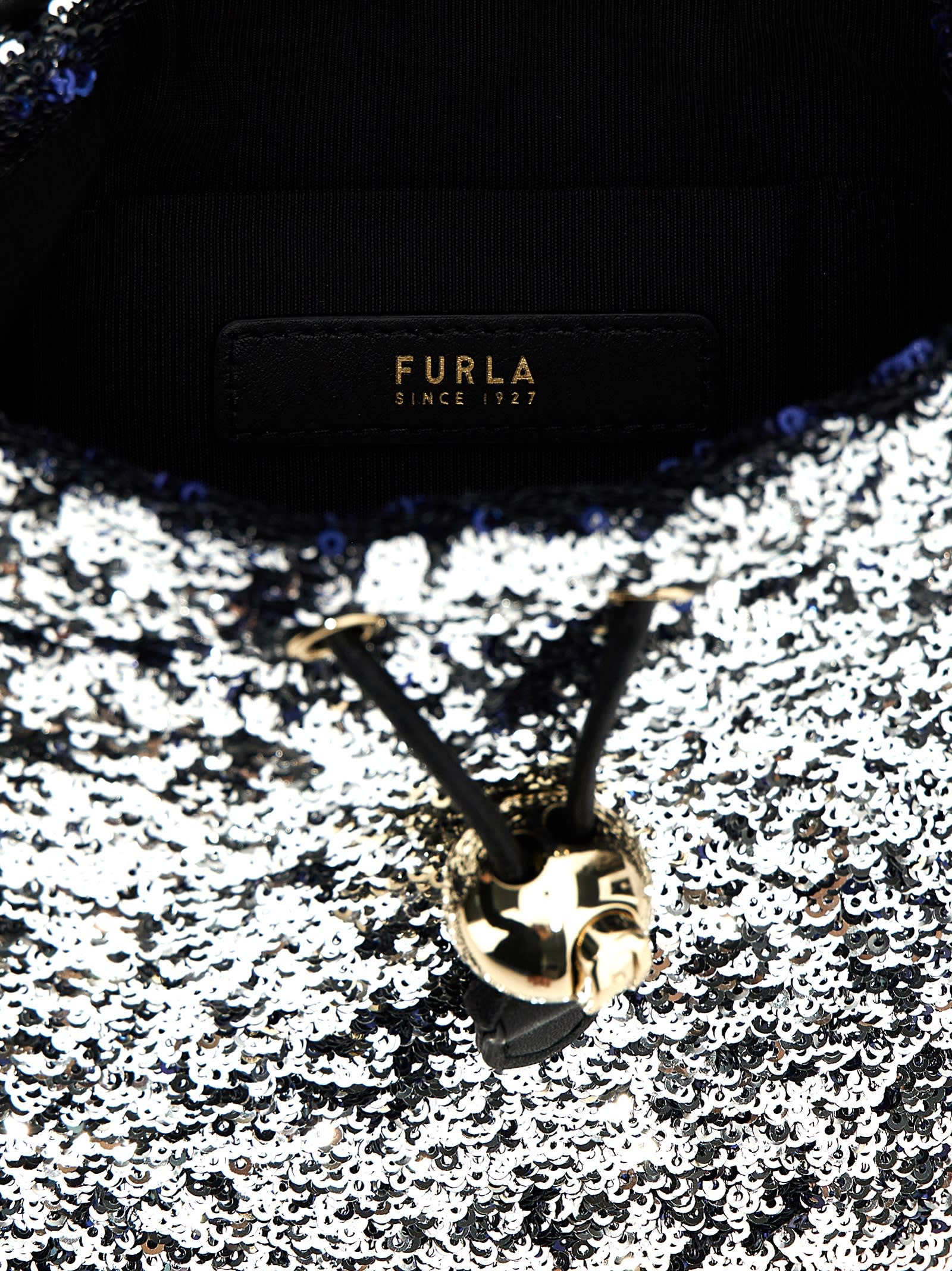 Furla Silver Mionido Bucket Bag In Silver