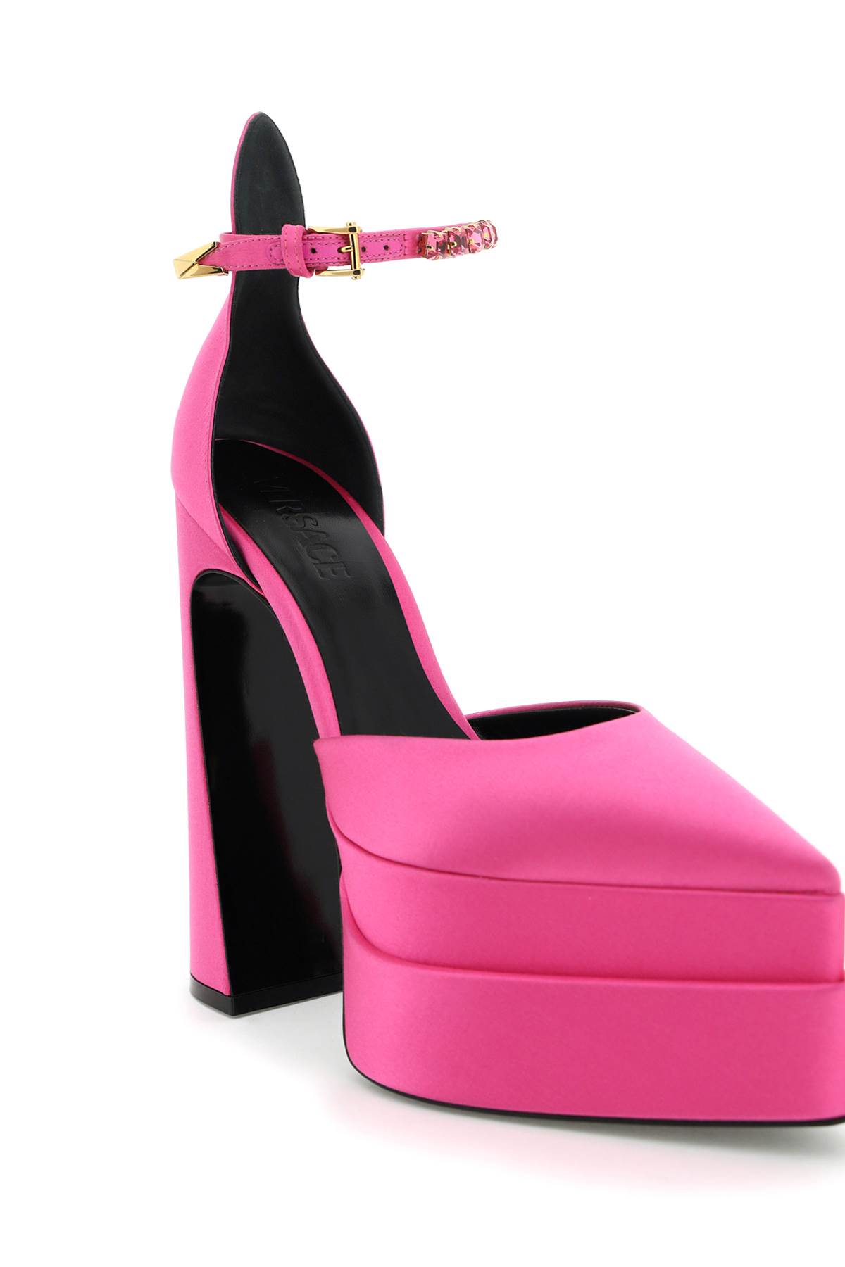 VERSACE SILK SATIN PUMPS 