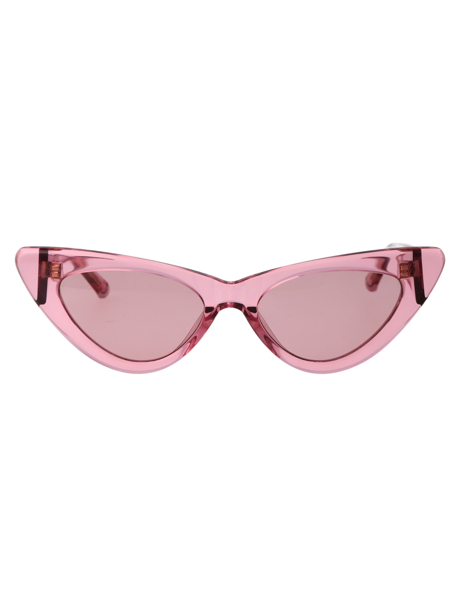 Shop Attico Dora Sunglasses In Powderpink/silver/pink