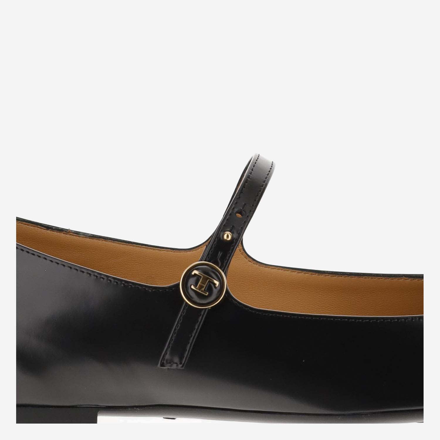 Shop Tod's Ballet Shoes Leather In Black