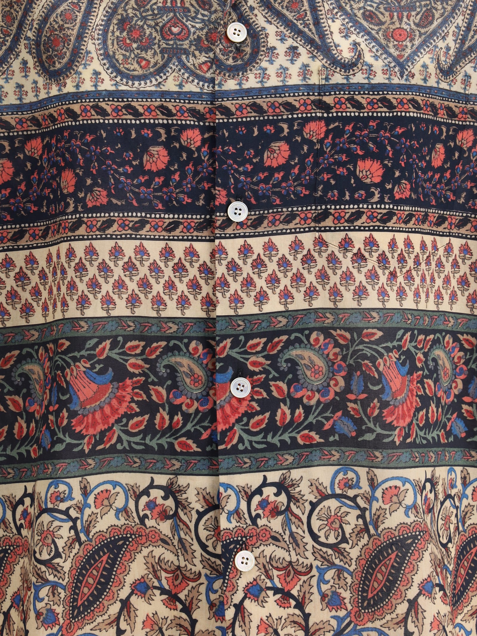 Valentino Paisley Pattern Bowling Shirt With Regular Collar