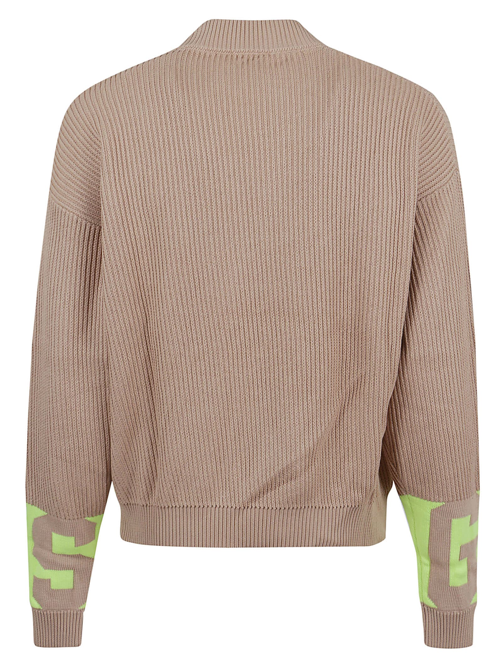 Shop Gcds Low Band Sweater In Light Brown