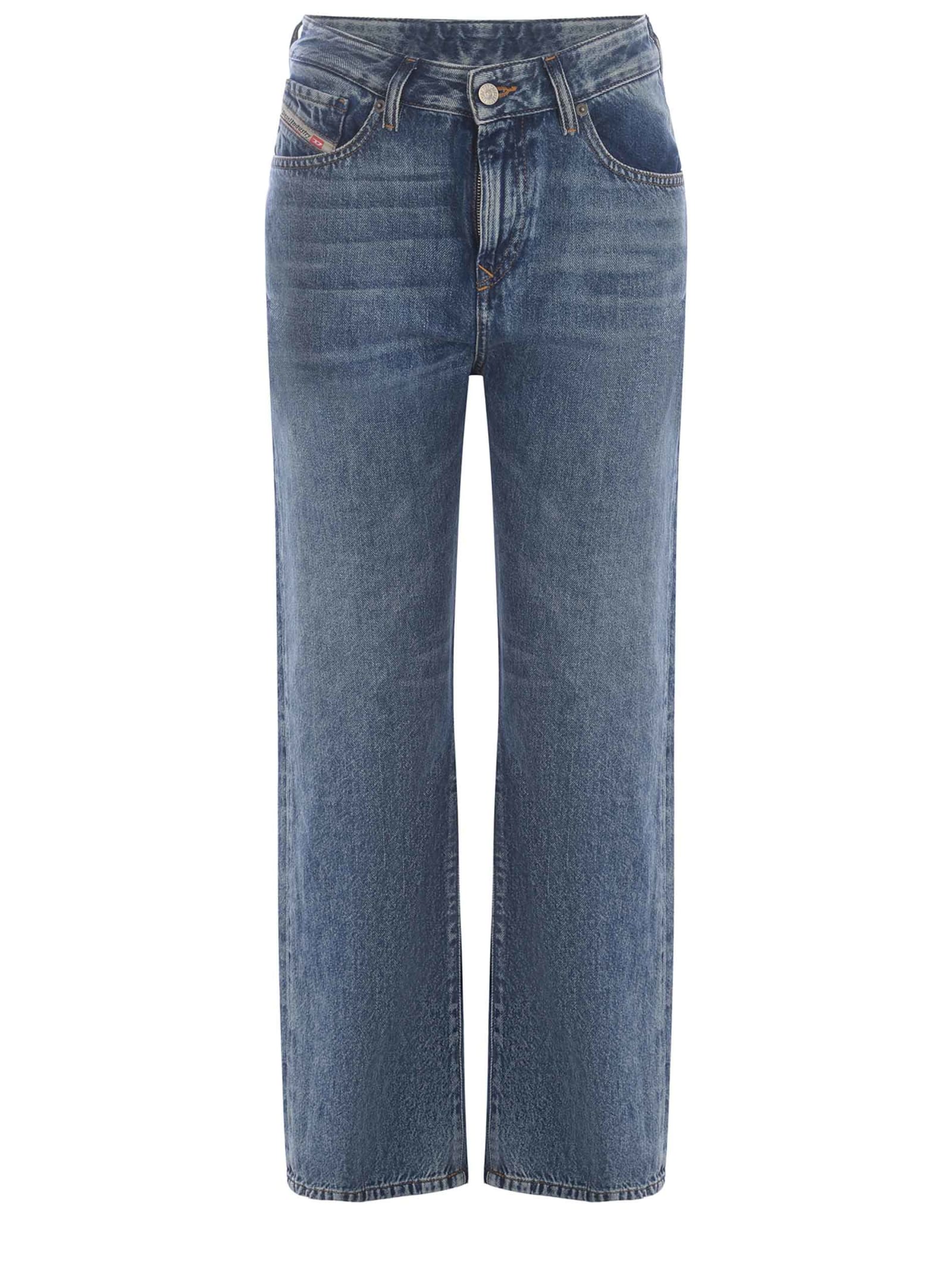 Shop Diesel Jeans  D-reggy Made Of Denim In Denim Blu