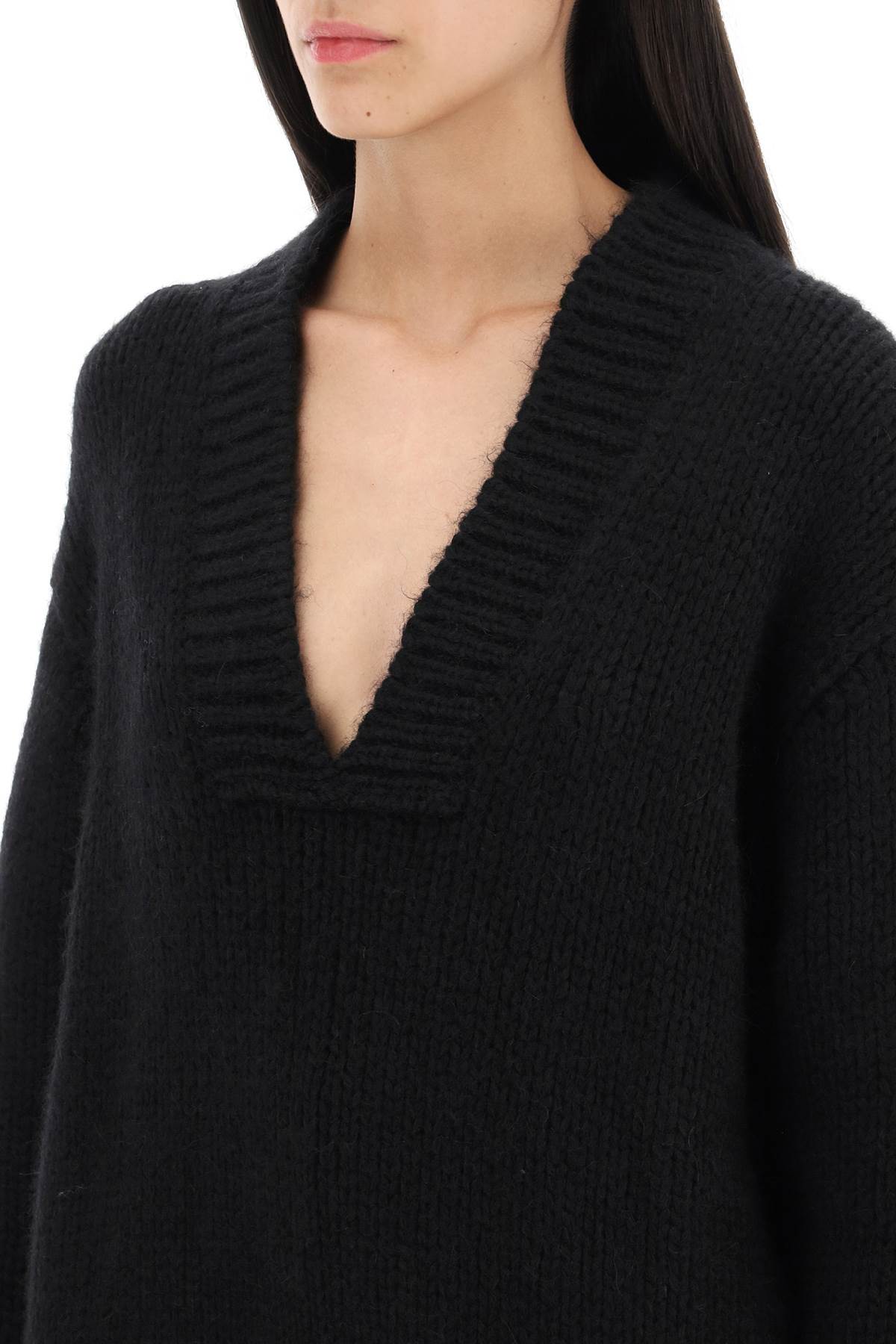 Tom Ford Loose-fit Pullover In Alpaca Blend In Black