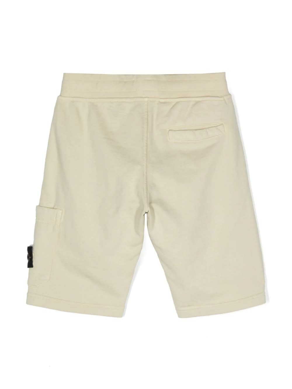Shop Stone Island Junior Dove Sports Shorts With Logo In Brown
