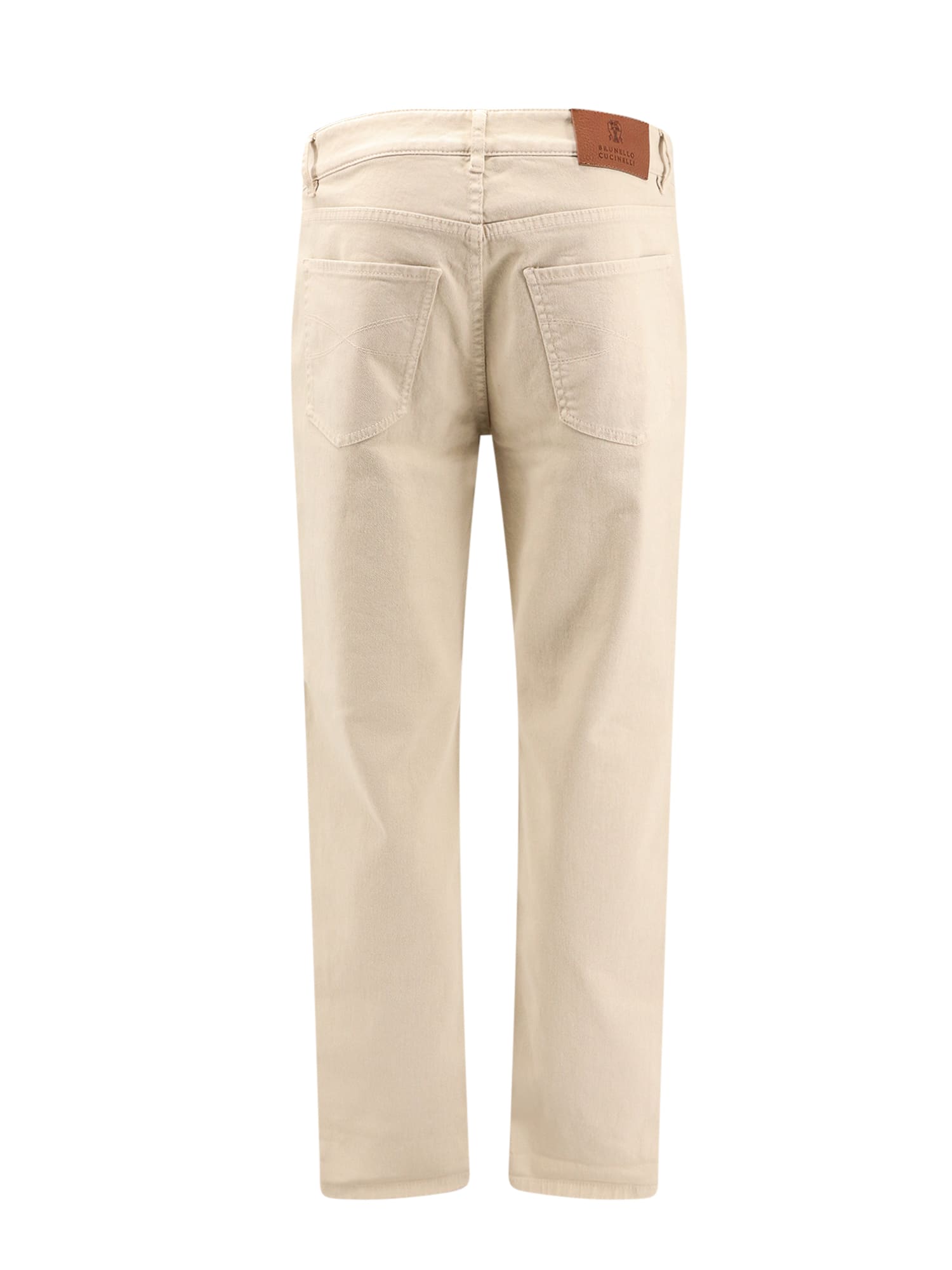 Shop Brunello Cucinelli Trouser In Beige