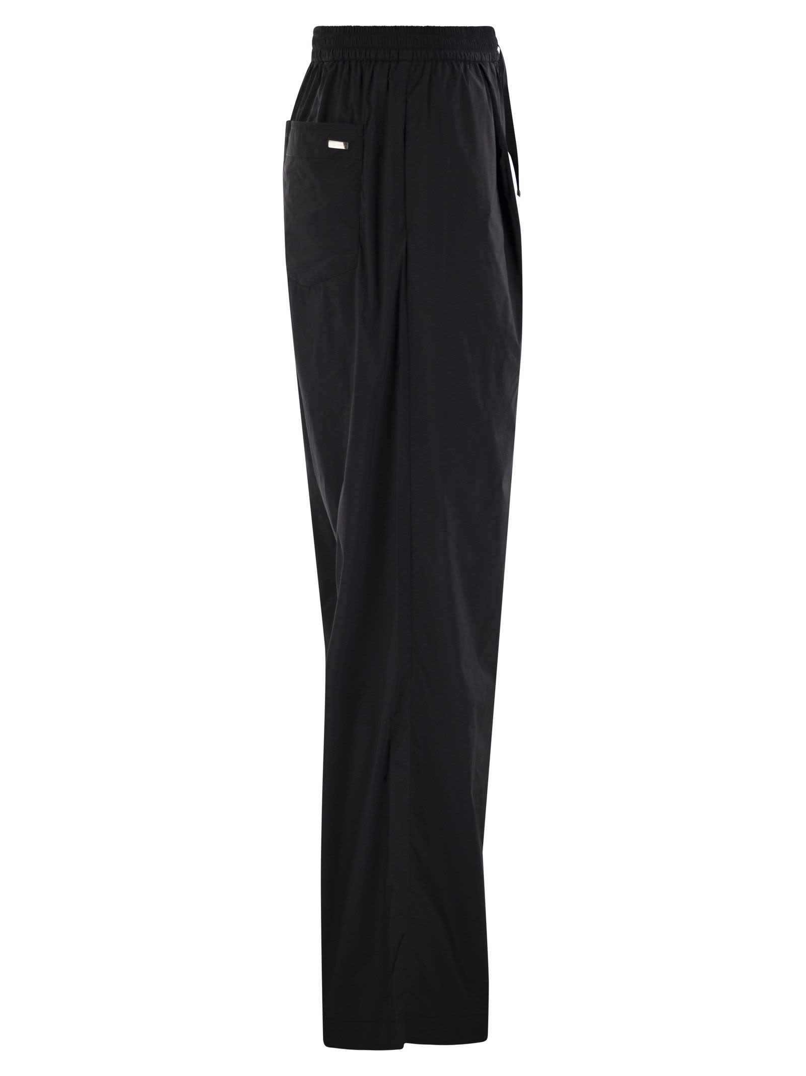 Herno Stretch Nylon Trousers In Black