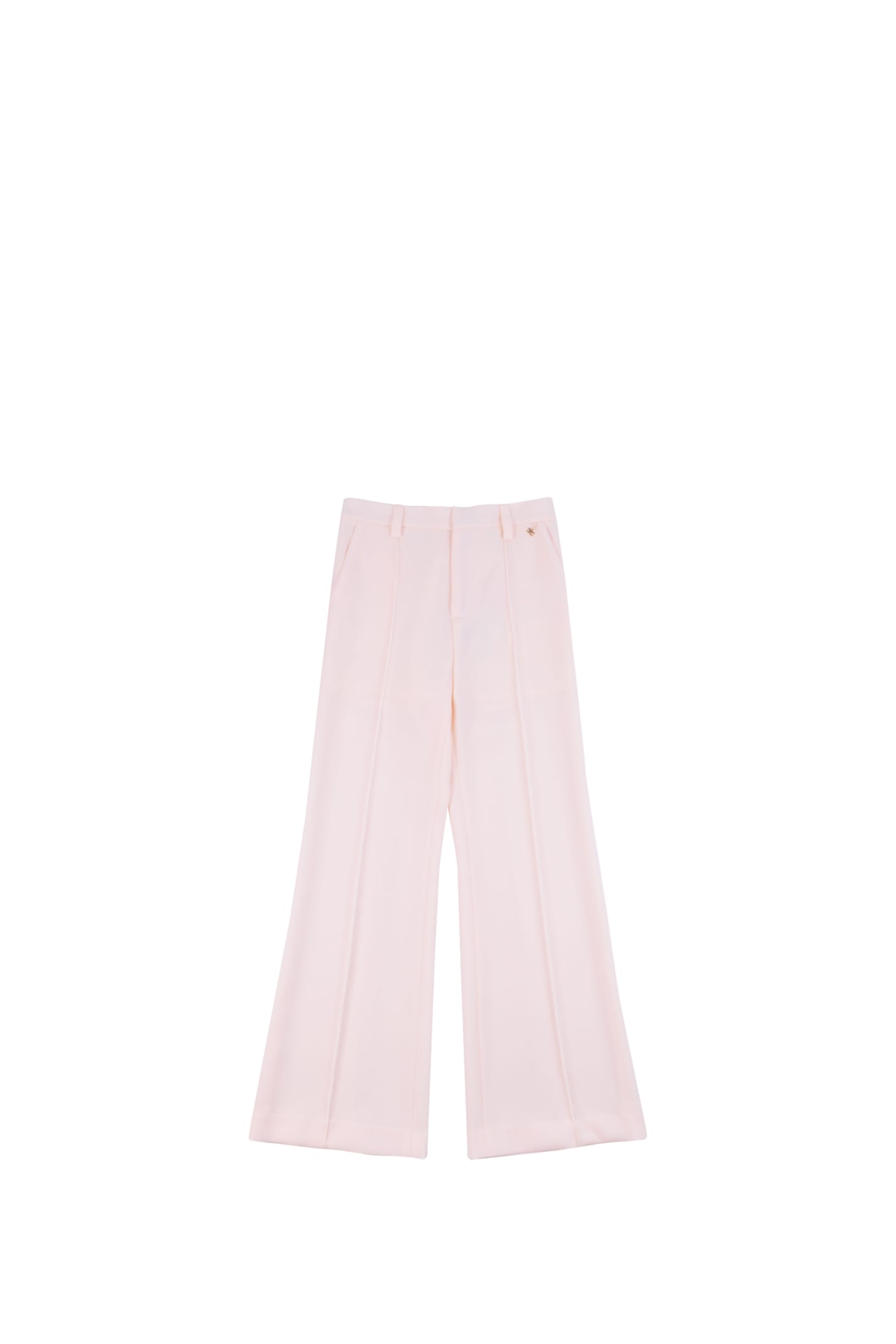 Elisabetta Franchi Kids' Pants With Flared Leg In White