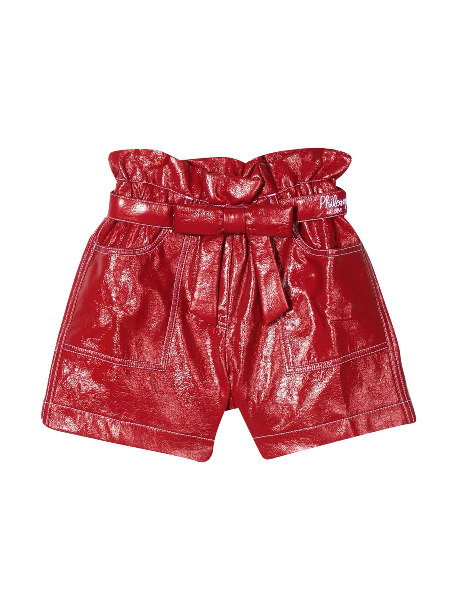 Philosophy di Lorenzo Serafini Kids Red Shorts Girl