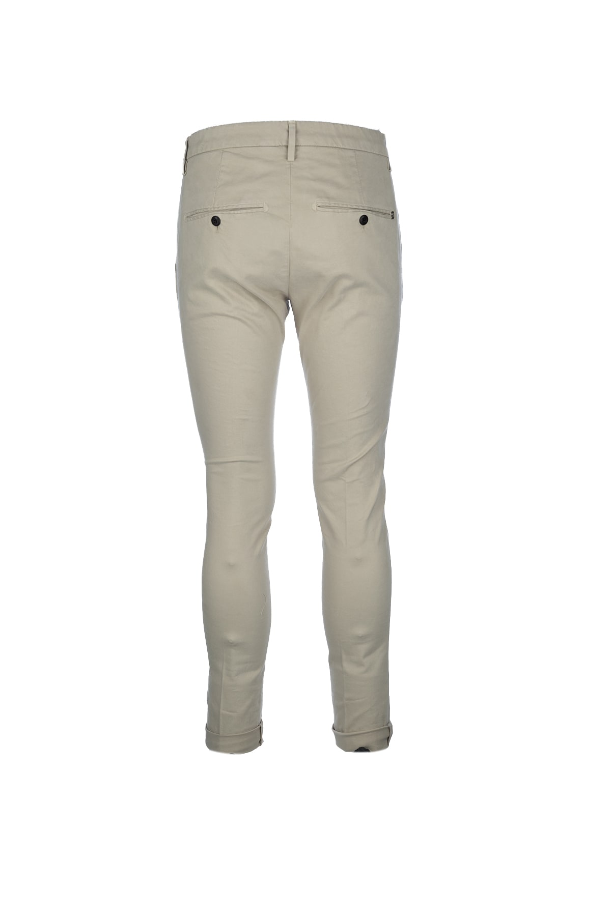 Dondup Trousers With Belt Loops And Pockets In Silver