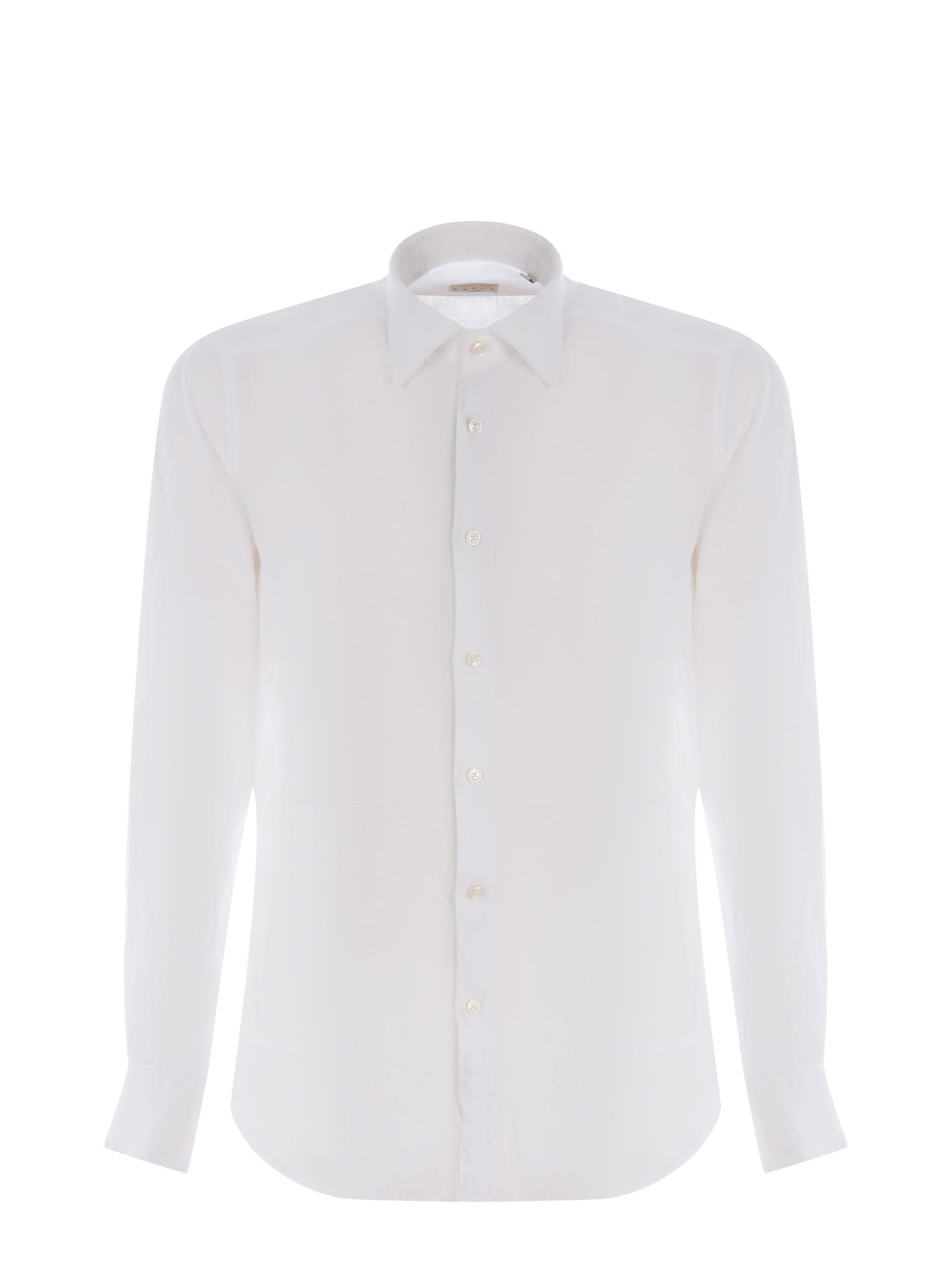 Shop Xacus Shirt  Made Of Linen In White