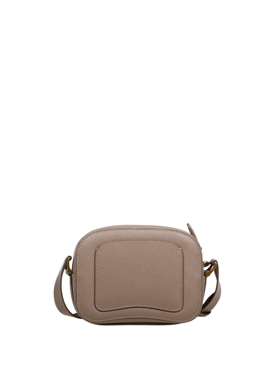 Shop Ami Alexandre Mattiussi Paris Ami De Coeur Zip-up Crossbody Bag In Brown
