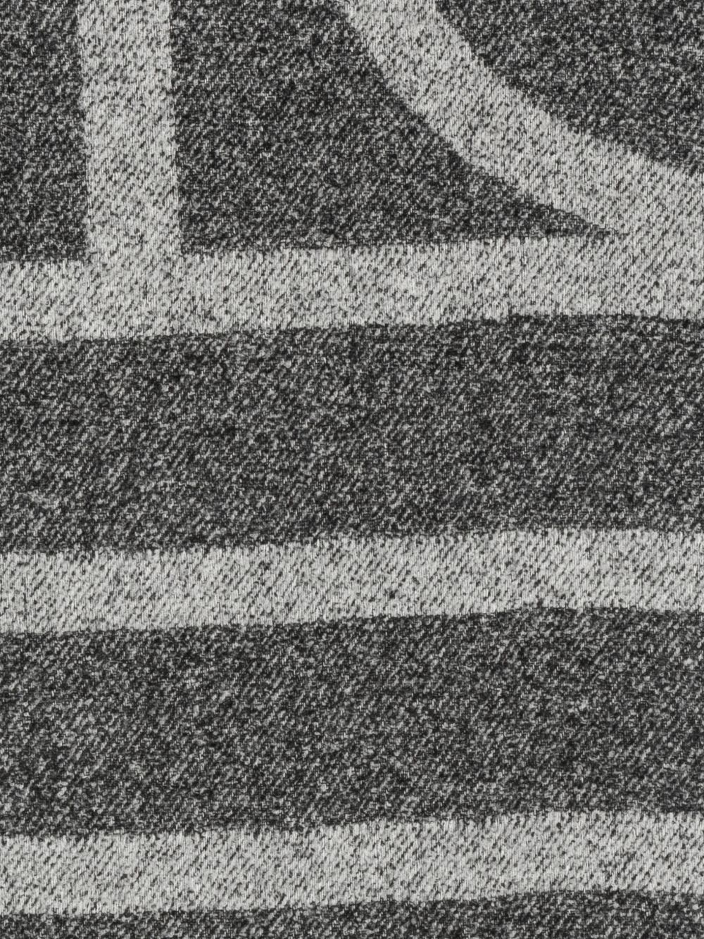 Totême Toteme Monogram Wool Scarf In Gray