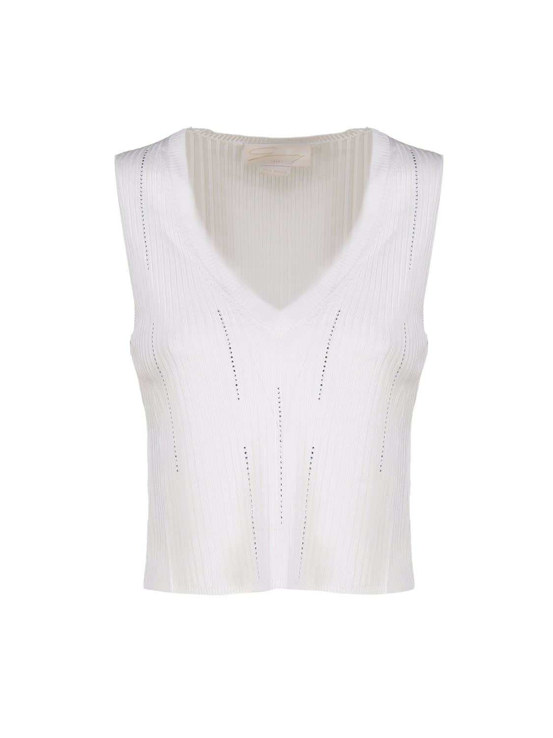 Genny Verziertes Top In White
