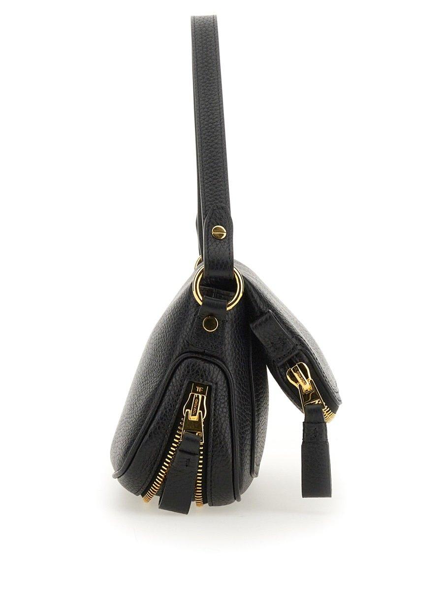 Tom Ford Folded-design Pebbled-leather Shoulder Bag