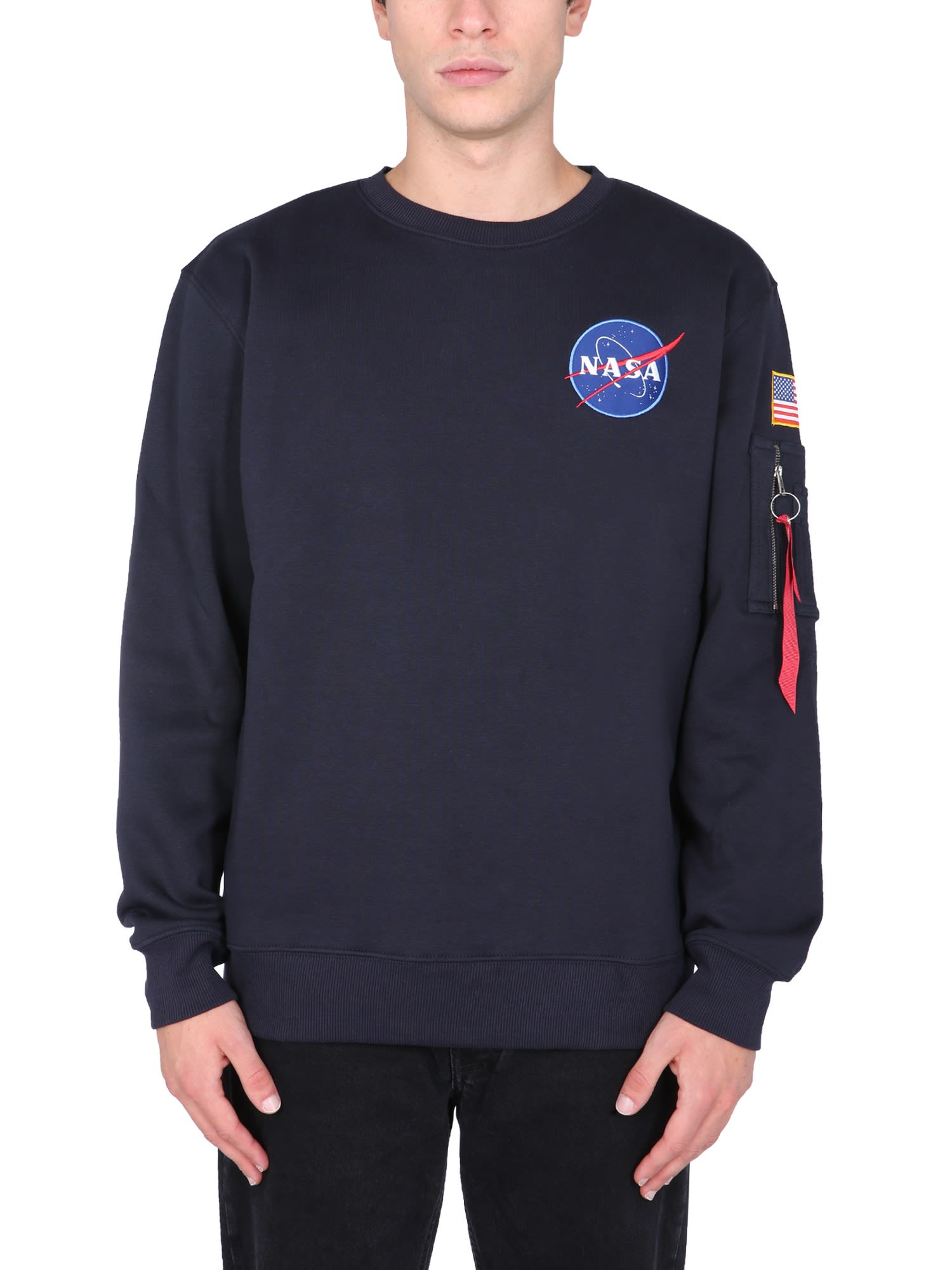 Shop Alpha Industries Space Shuttle Sweatshirt In Blue