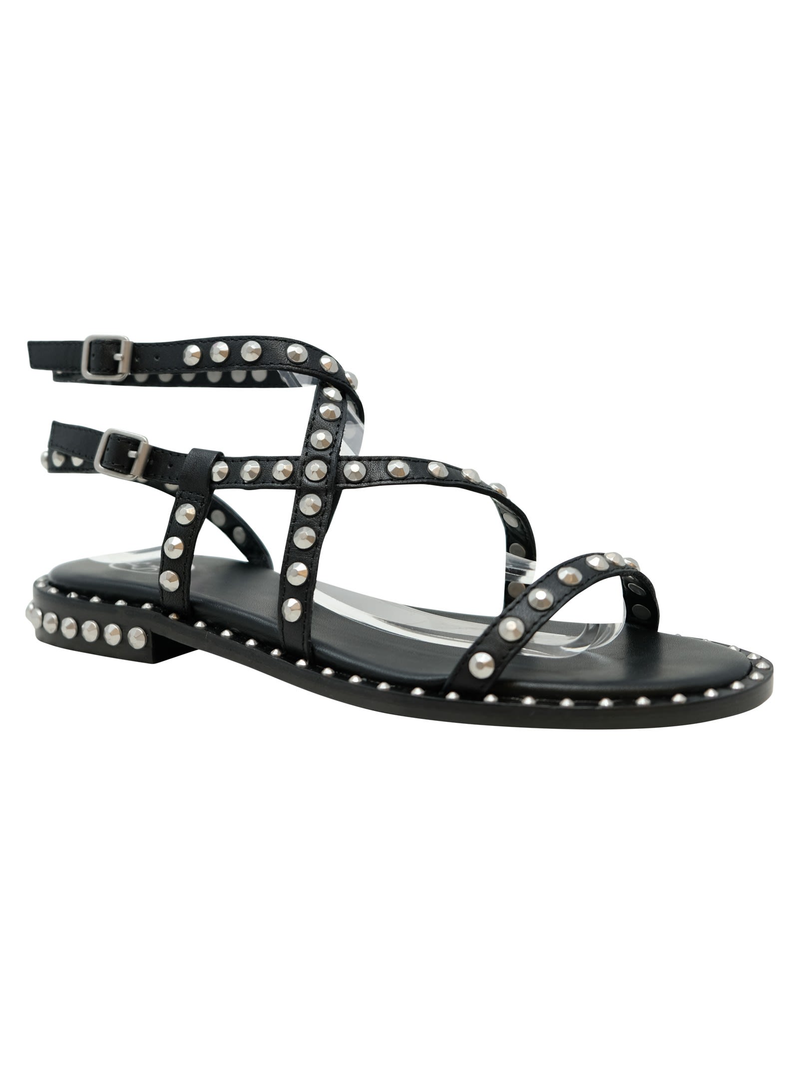 Ash Leather Petra Sandals In Black | ModeSens