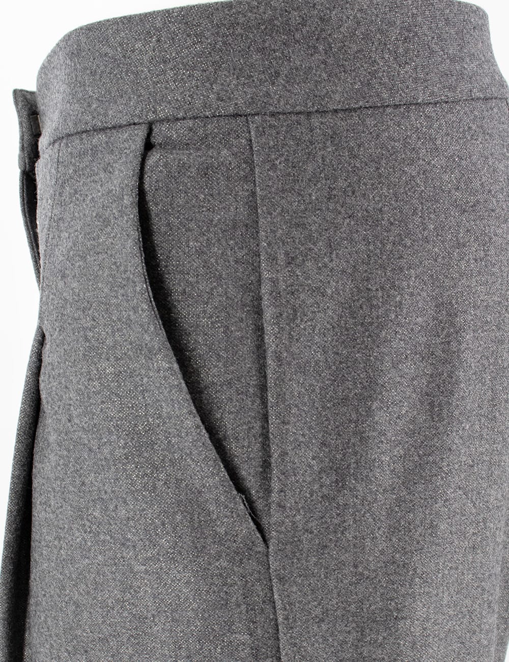 Shop Le Tricot Perugia Trousers In Grey Lurex