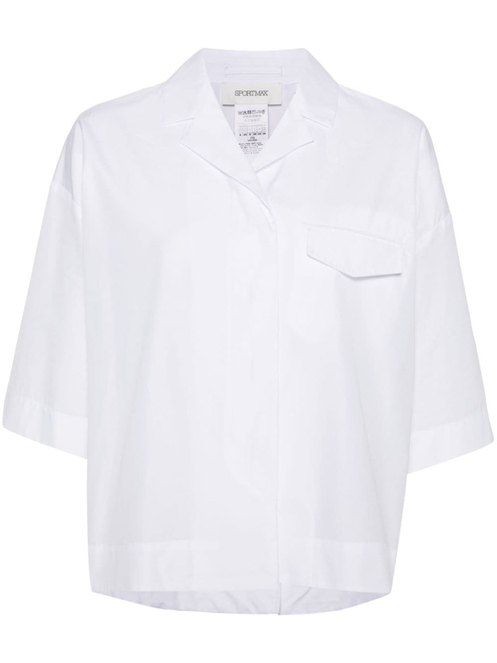 Shop Sportmax Parole Cotton Shirt In White