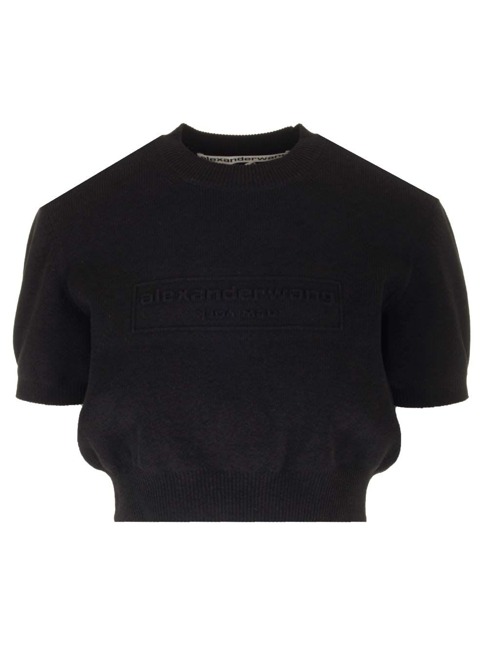 Shop Alexander Wang Cropped Top In Black