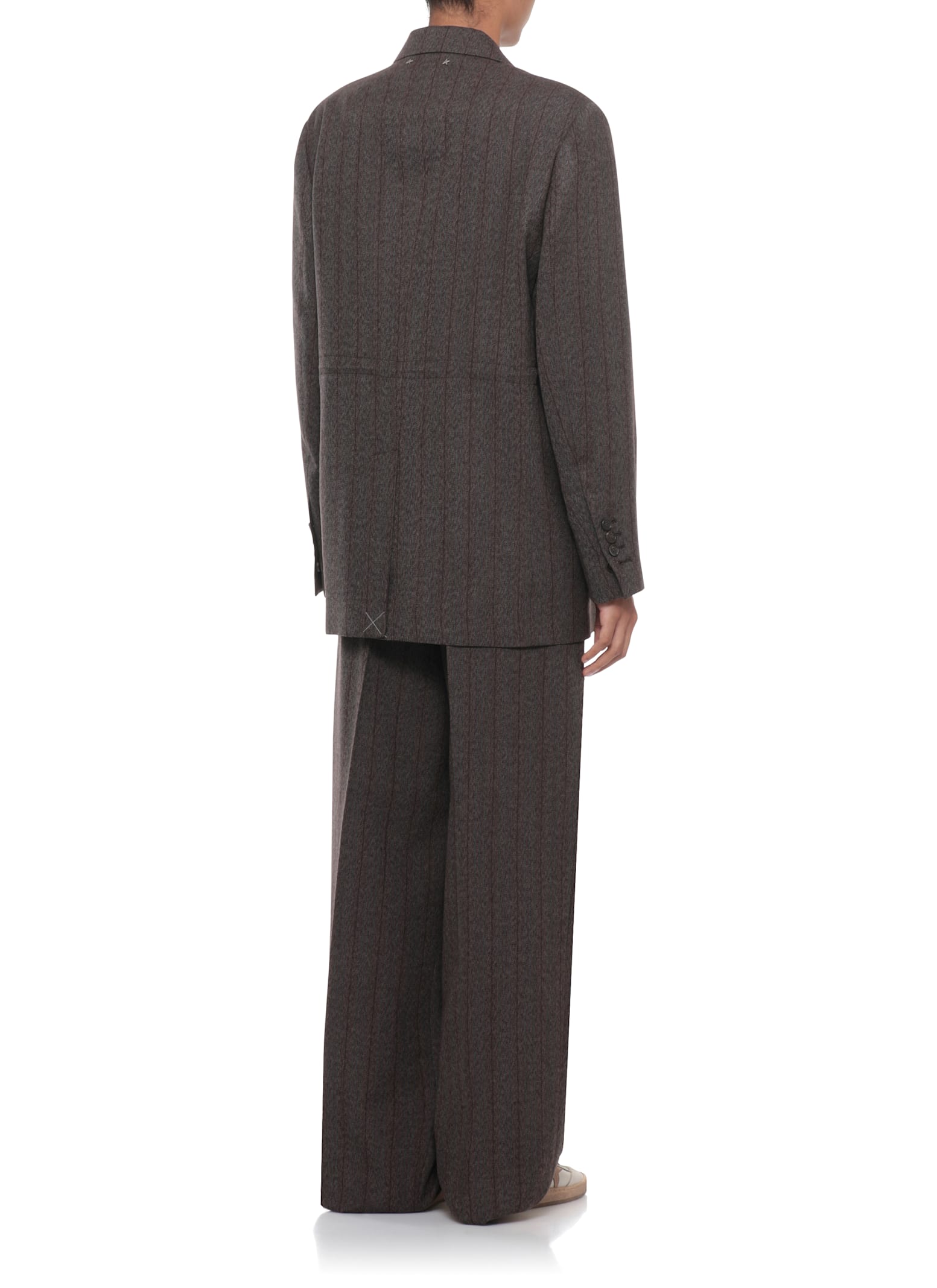 Golden Goose Wool Blazer In Brown