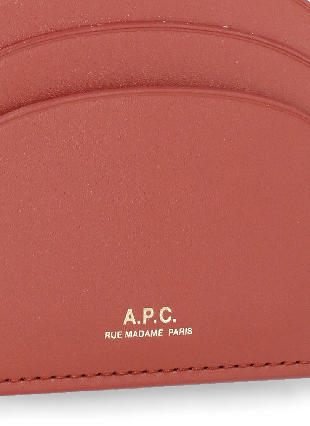 Apc Demi Lune Card Holder In Red