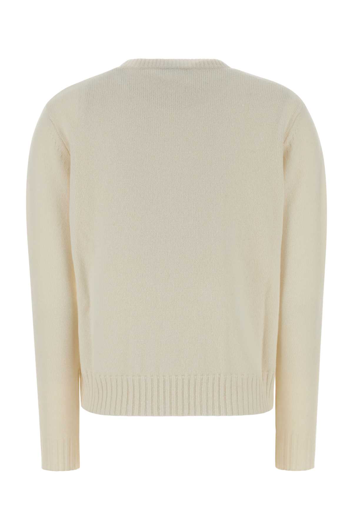 Max Mara Cashmere Cinema Crew Neck Sweater In Neutral